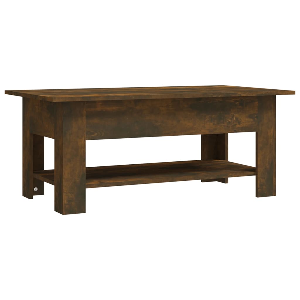 Coffee table smoked oak 102x55x42 cm wood material