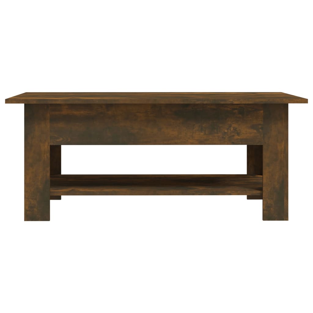 Coffee table smoked oak 102x55x42 cm wood material