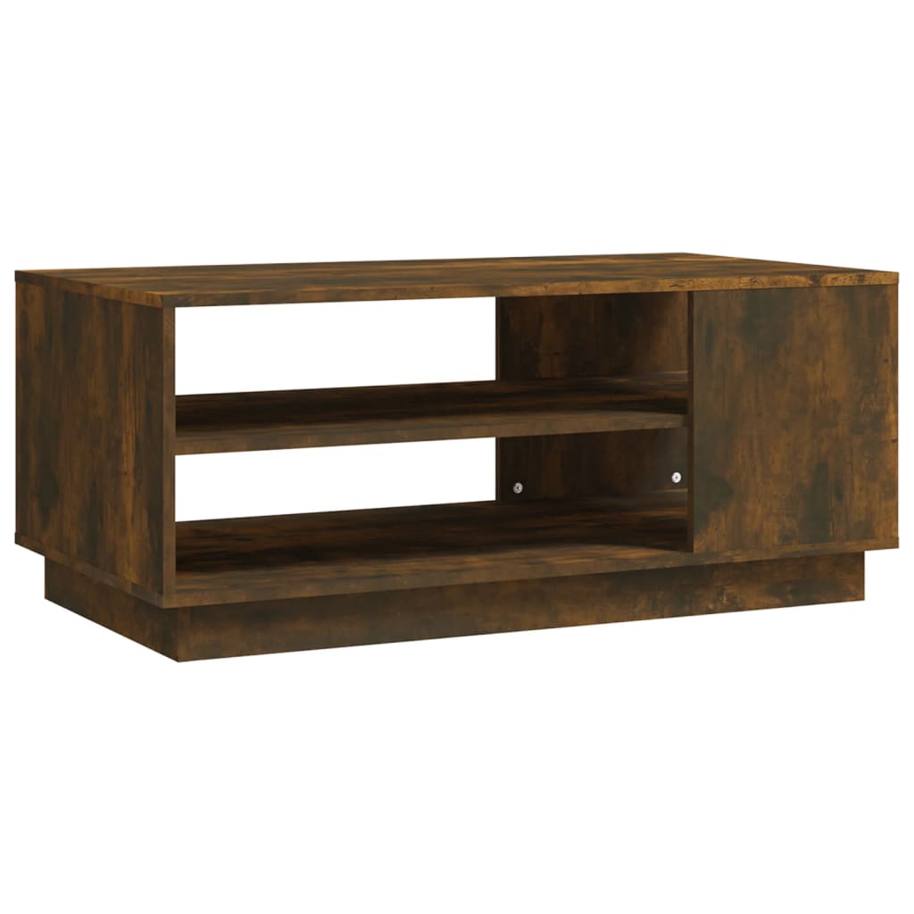 Coffee table smoked oak 102x55x43 cm wood material