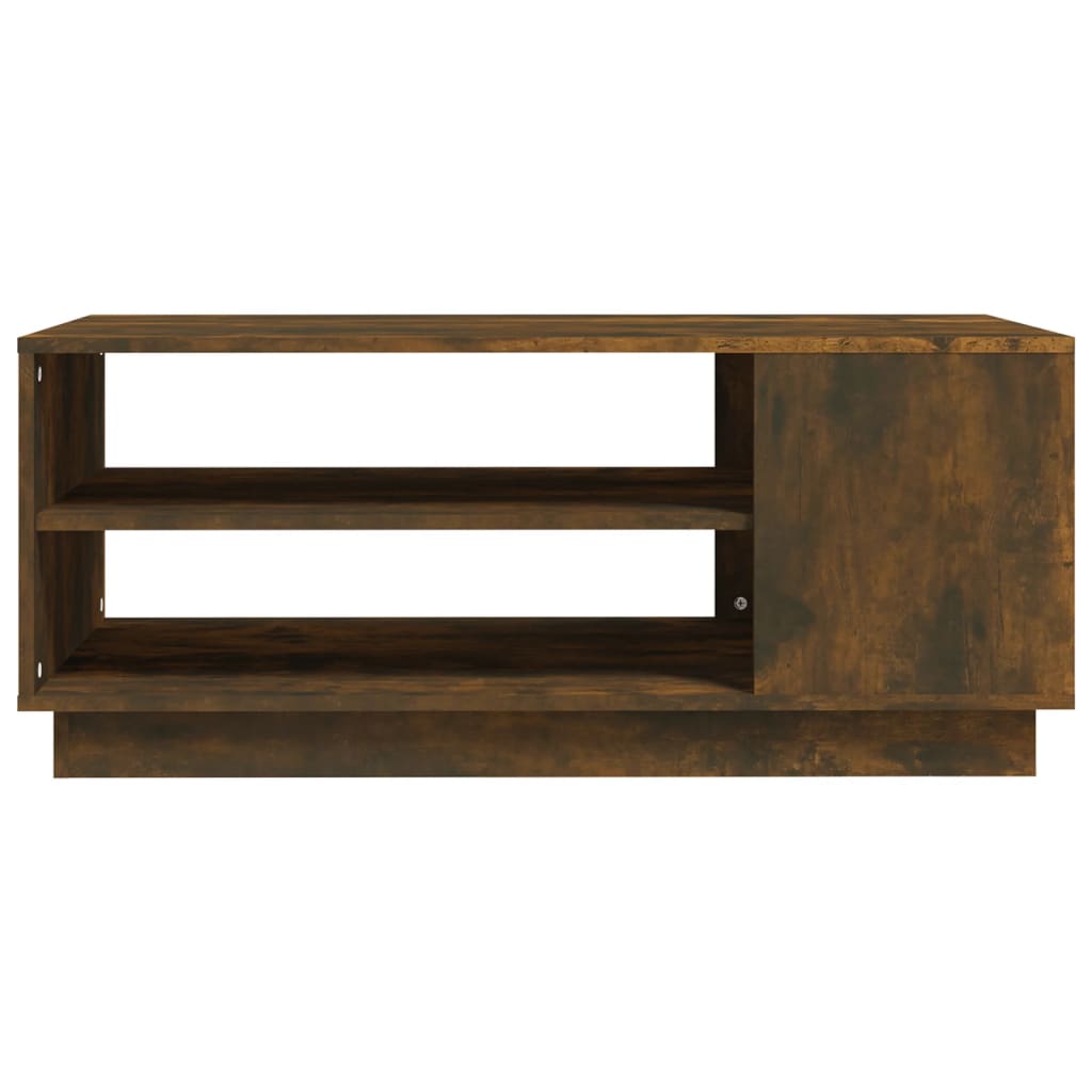 Coffee table smoked oak 102x55x43 cm wood material