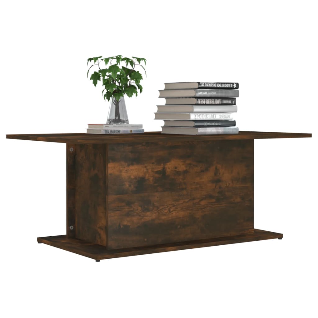 Coffee table smoked oak 102x55.5x40 cm wood material