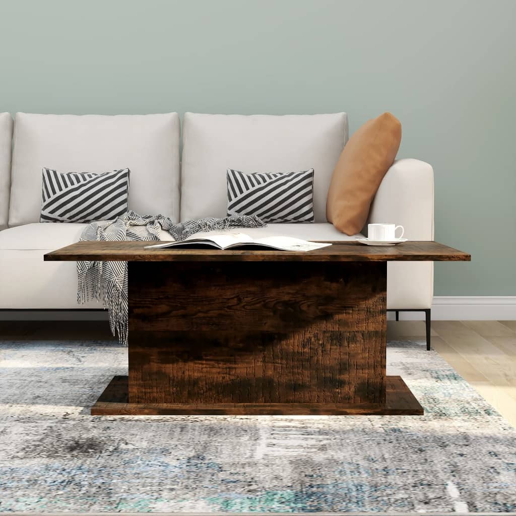 Coffee table smoked oak 102x55.5x40 cm wood material