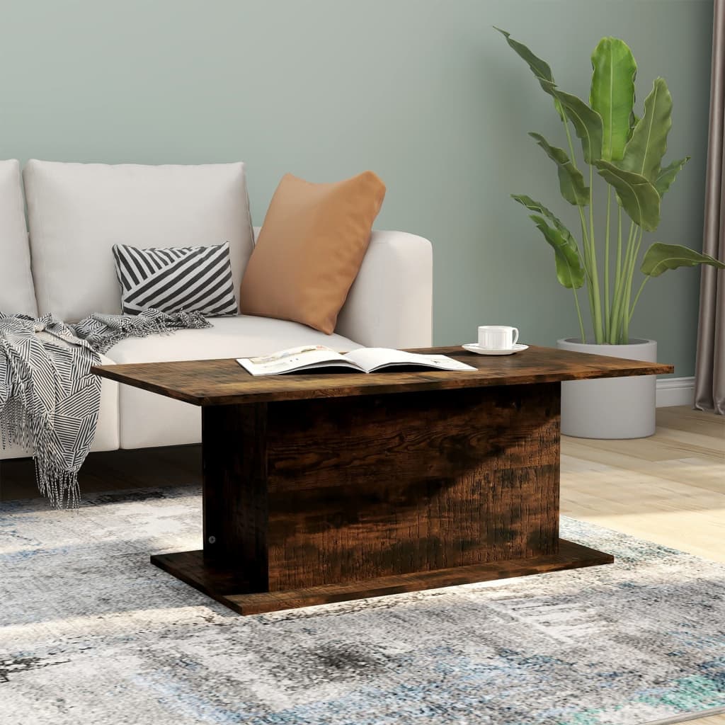 Coffee table smoked oak 102x55.5x40 cm wood material
