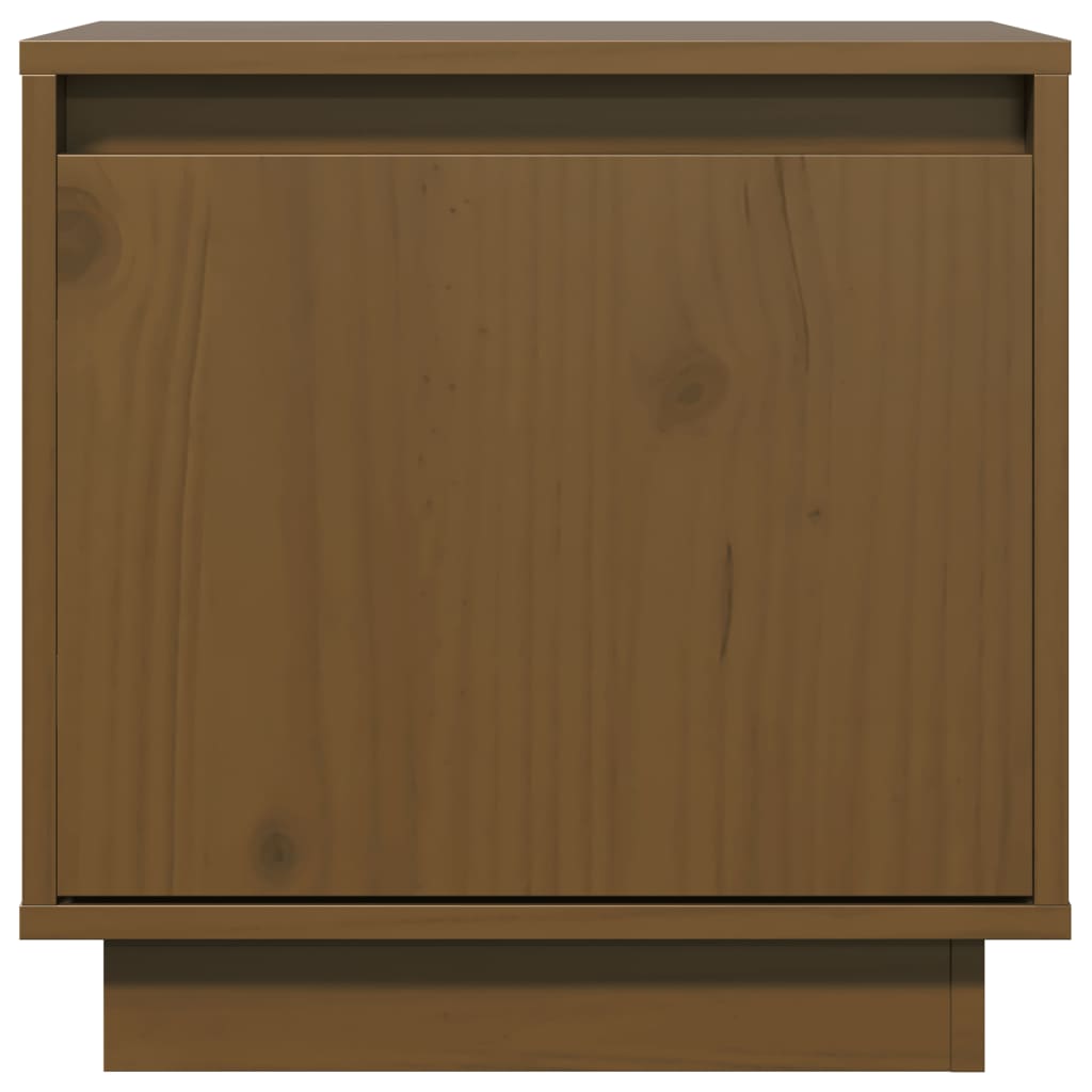 Tables de chevet 2 pcs. marron miel 40x30x40 cm en bois de pin massif
