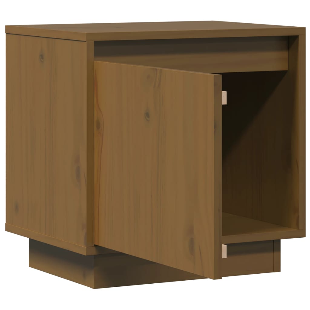 Tables de chevet 2 pcs. marron miel 40x30x40 cm en bois de pin massif