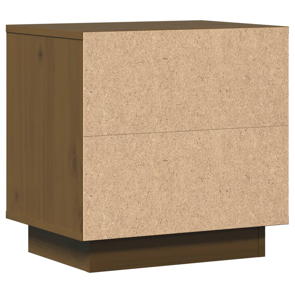 Tables de chevet 2 pcs. marron miel 40x30x40 cm en bois de pin massif