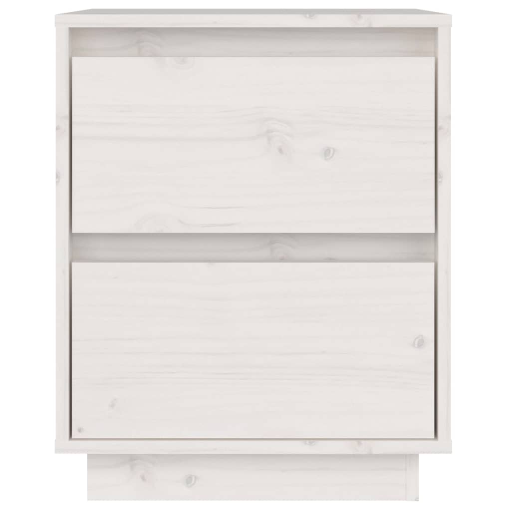 Bedside tables 2 pcs. White 40x35x50 cm solid pine wood
