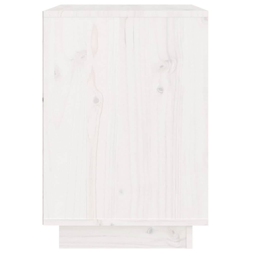 Bedside tables 2 pcs. White 40x35x50 cm solid pine wood