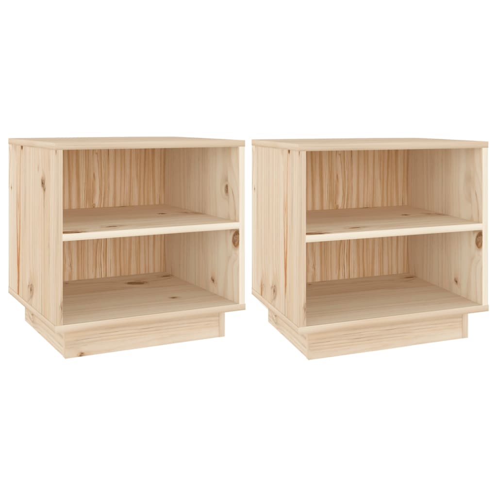 Bedside tables 2 pcs. 40x34x40 cm solid pine wood