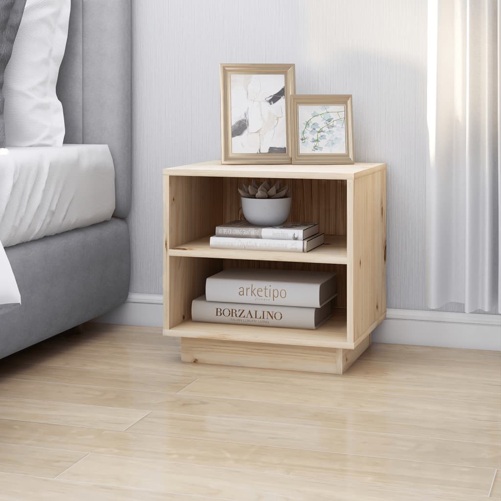 Bedside tables 2 pcs. 40x34x40 cm solid pine wood