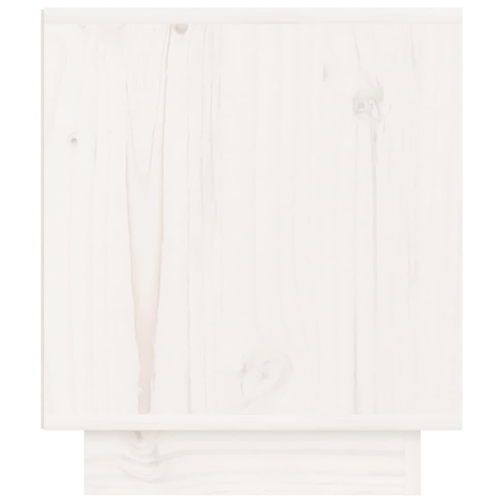 Bedside tables 2 pcs. White 40x34x40 cm solid pine wood