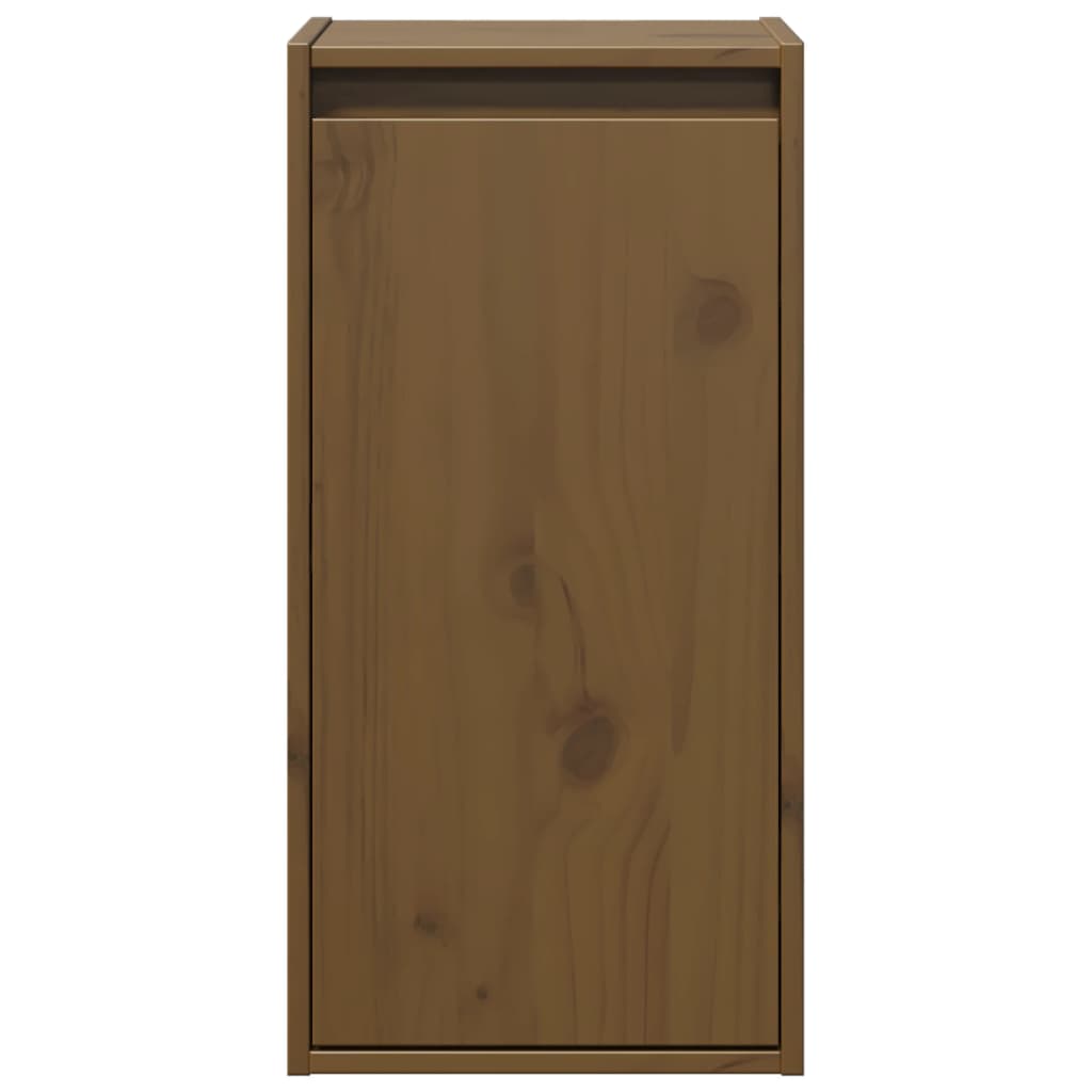 Armoire murale marron miel 30x30x60 cm en bois de pin massif