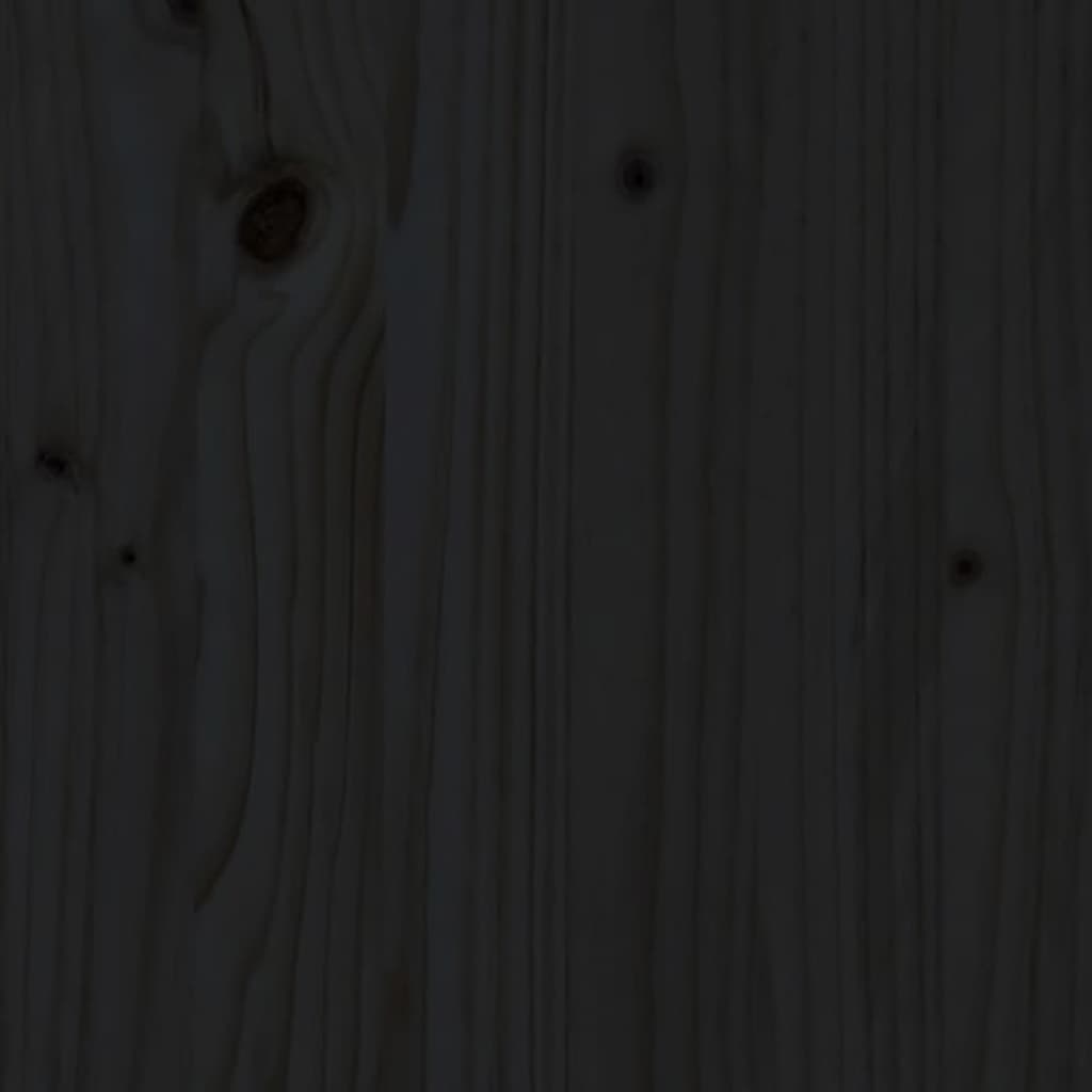 Wall Cabinet Black 30x30x80 cm Solid Pine