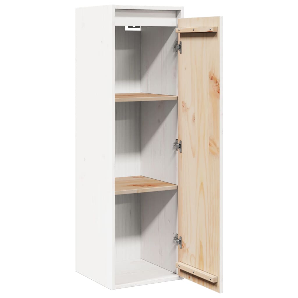 Wall Cabinet White 30x30x100 cm Solid Pine