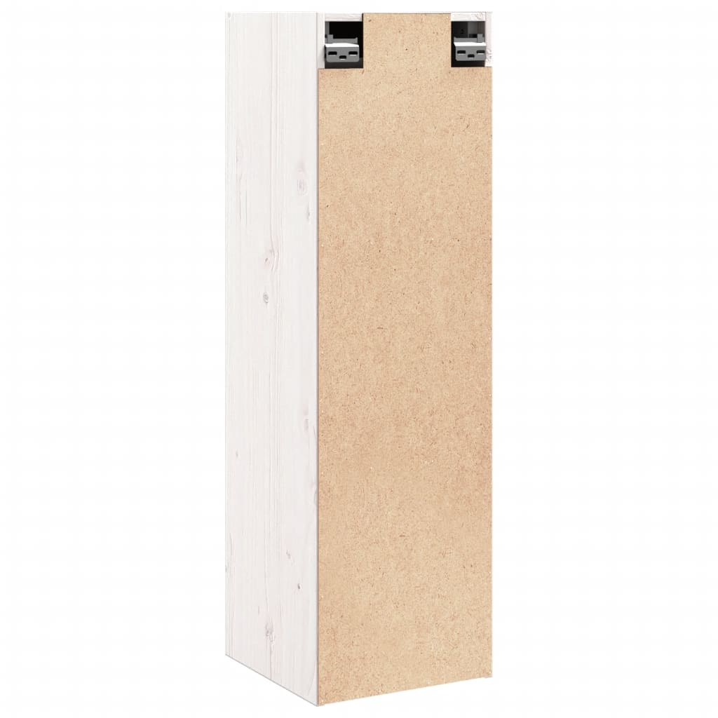 Wall Cabinet White 30x30x100 cm Solid Pine