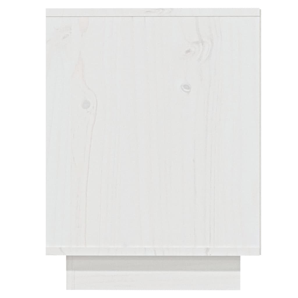 Étagère à chaussures blanc 110x34x45 cm en bois de pin massif
