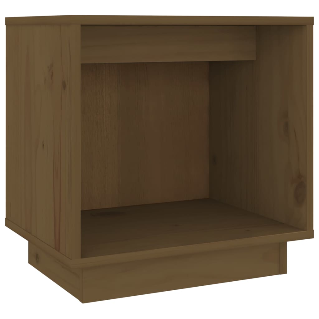 Bedside table honey brown 40x30x40 cm solid pine wood