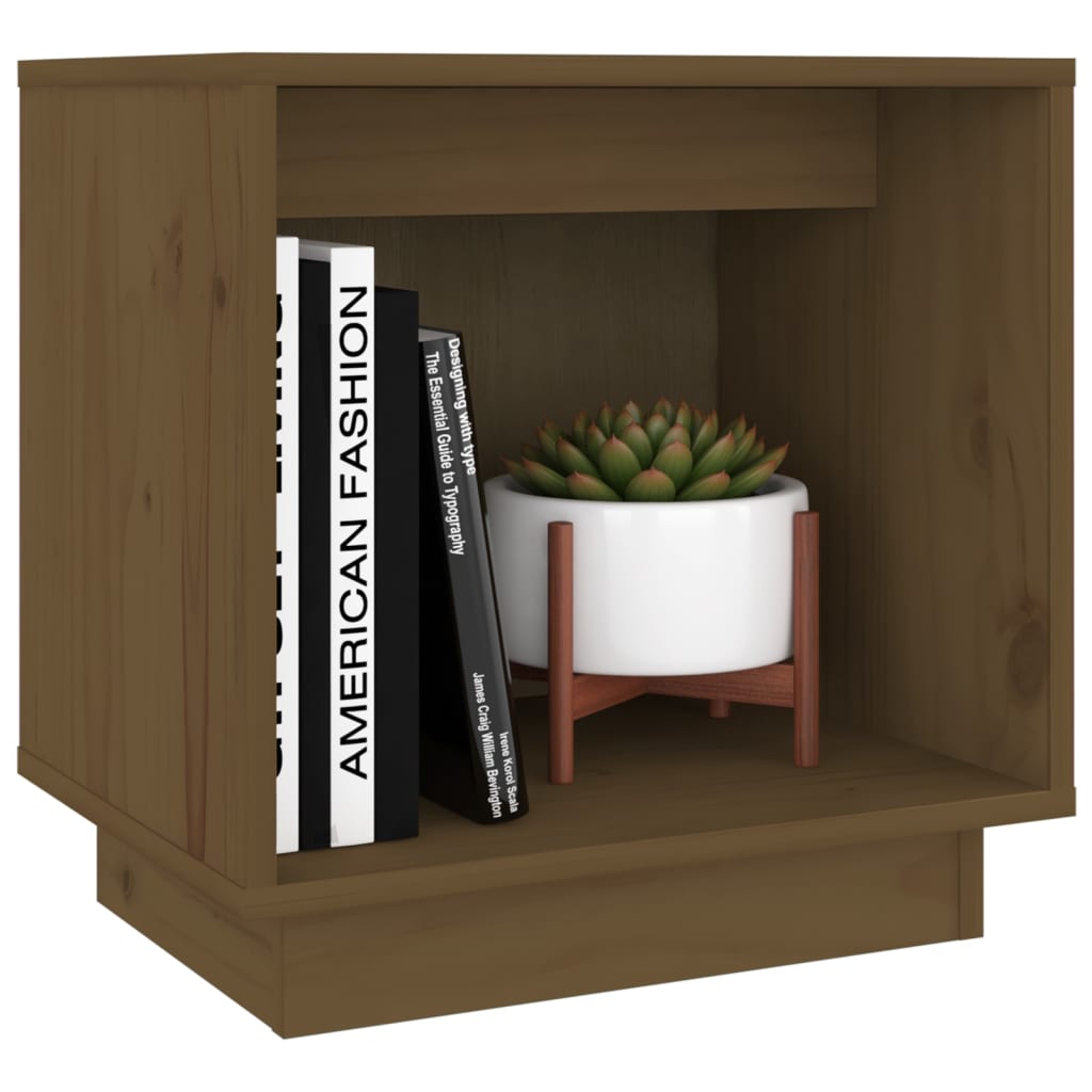 Tables de chevet 2 pcs. marron miel 40x30x40 cm en bois de pin massif