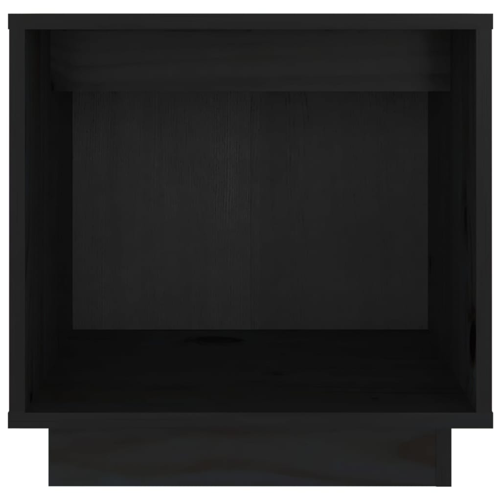 Tables de chevet 2 pcs. Noir 40x30x40 cm en bois de pin massif