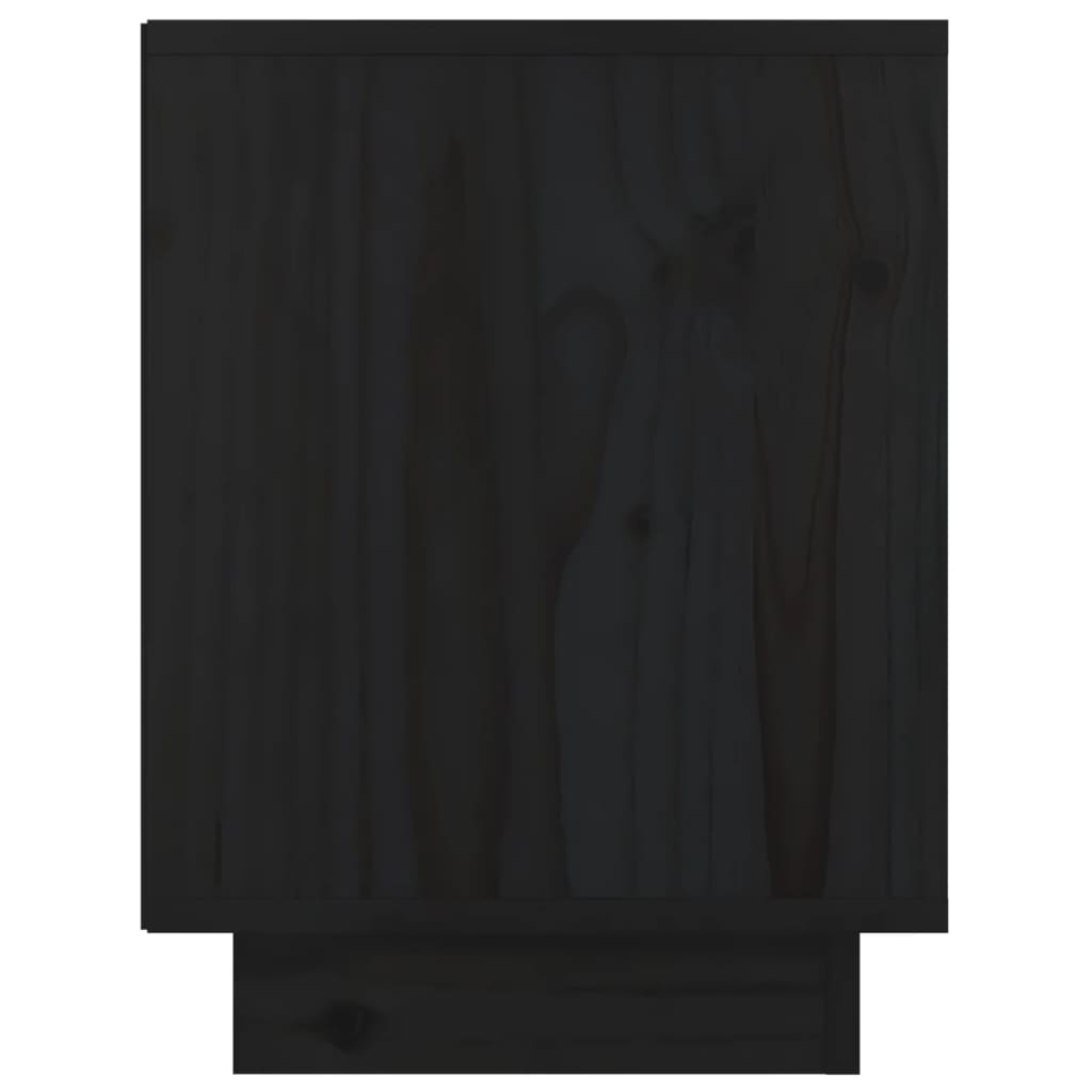 Tables de chevet 2 pcs. Noir 40x30x40 cm en bois de pin massif