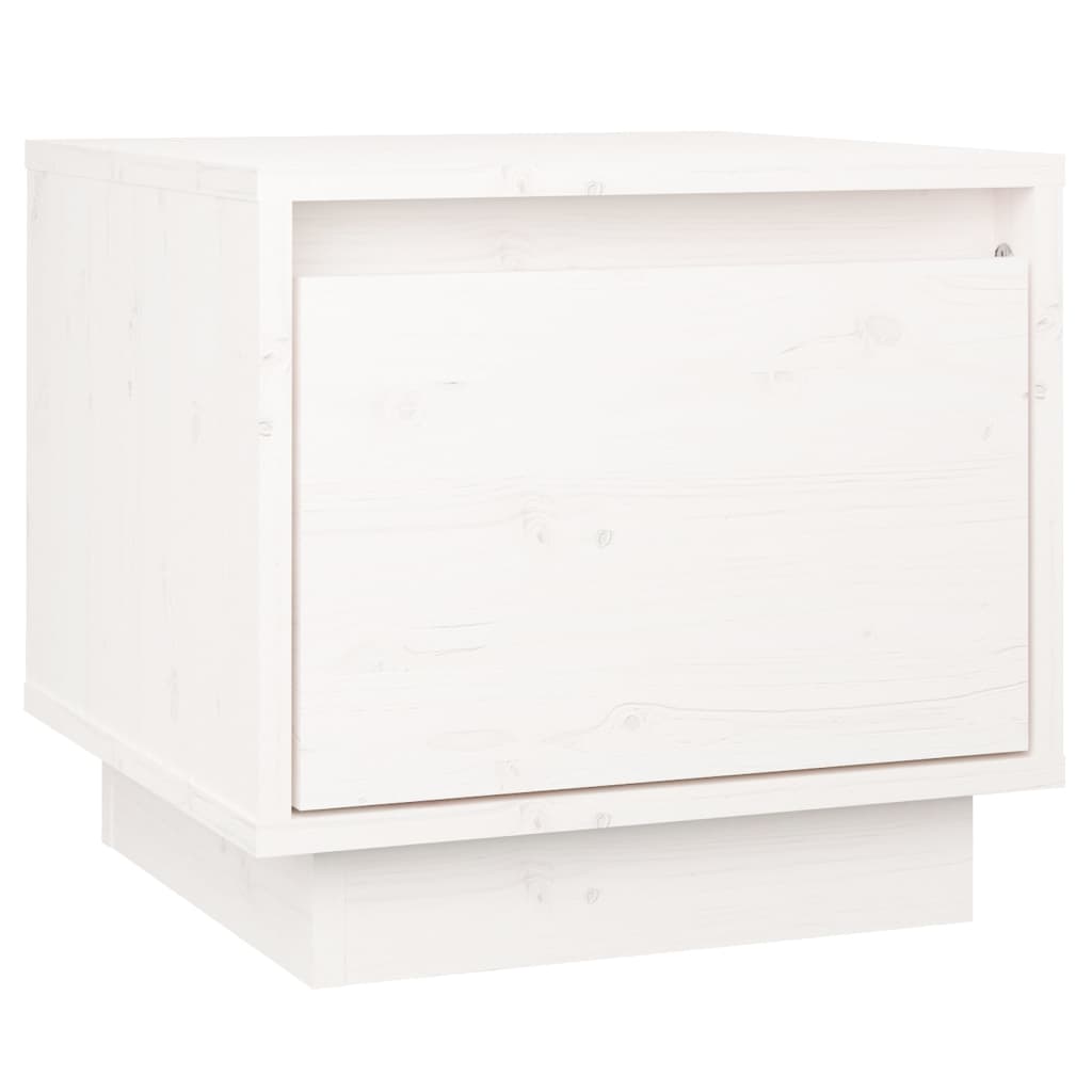 Tables de chevet 2 pcs. Blanc 35x34x32 cm bois de pin massif
