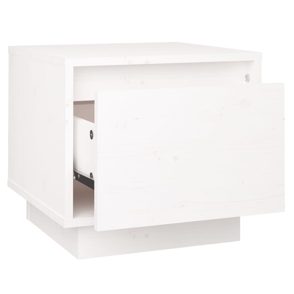 Tables de chevet 2 pcs. Blanc 35x34x32 cm bois de pin massif