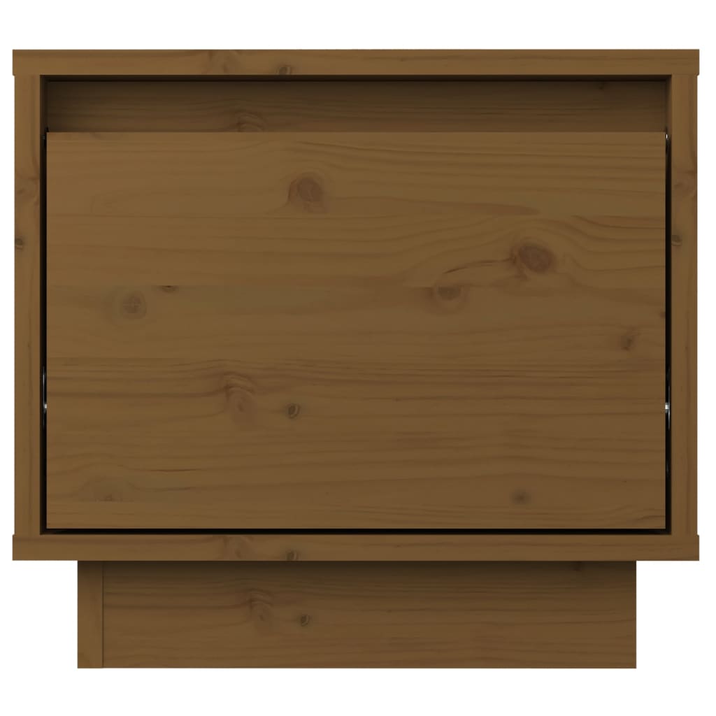 Tables de chevet 2 pcs. Brun miel 35x34x32 cm en bois de pin massif