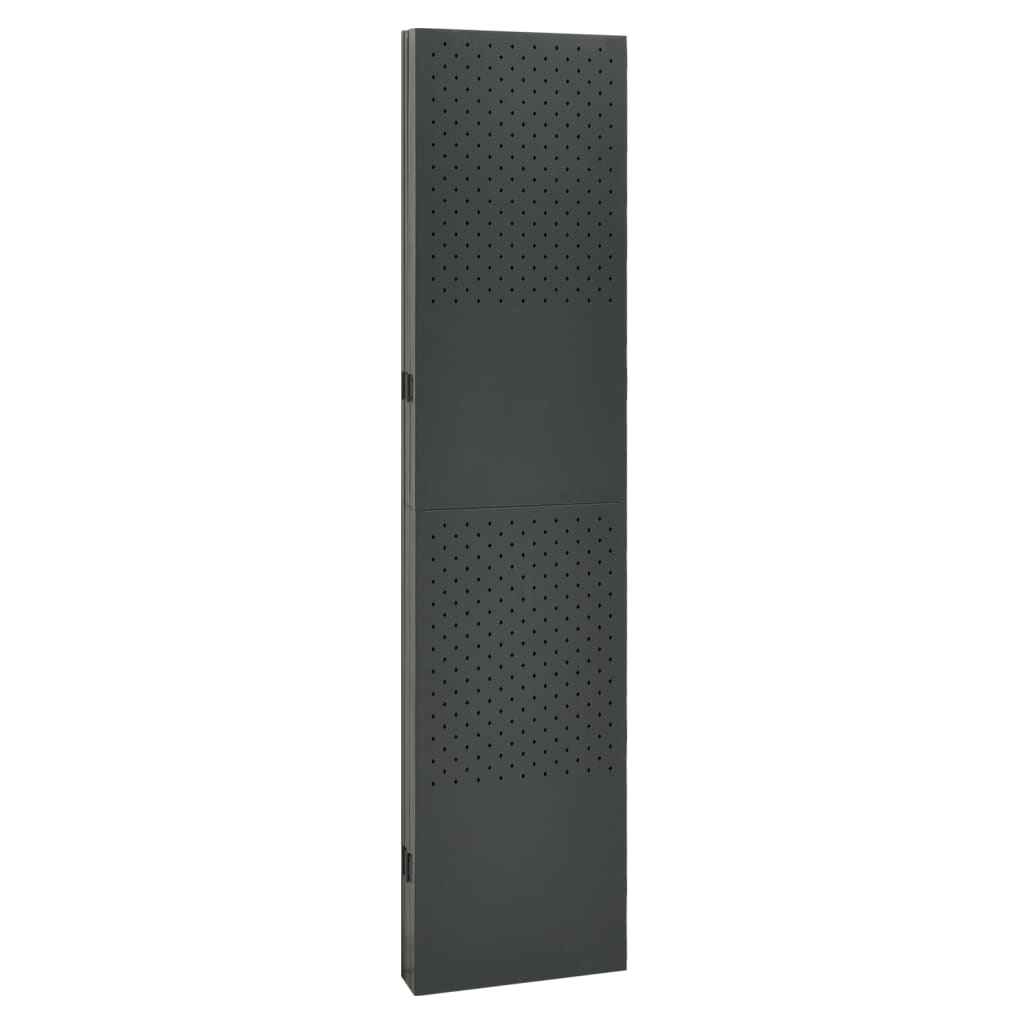 5-tlg. Raumteiler 2 Stk. Anthrazit 200x180 cm Stahl