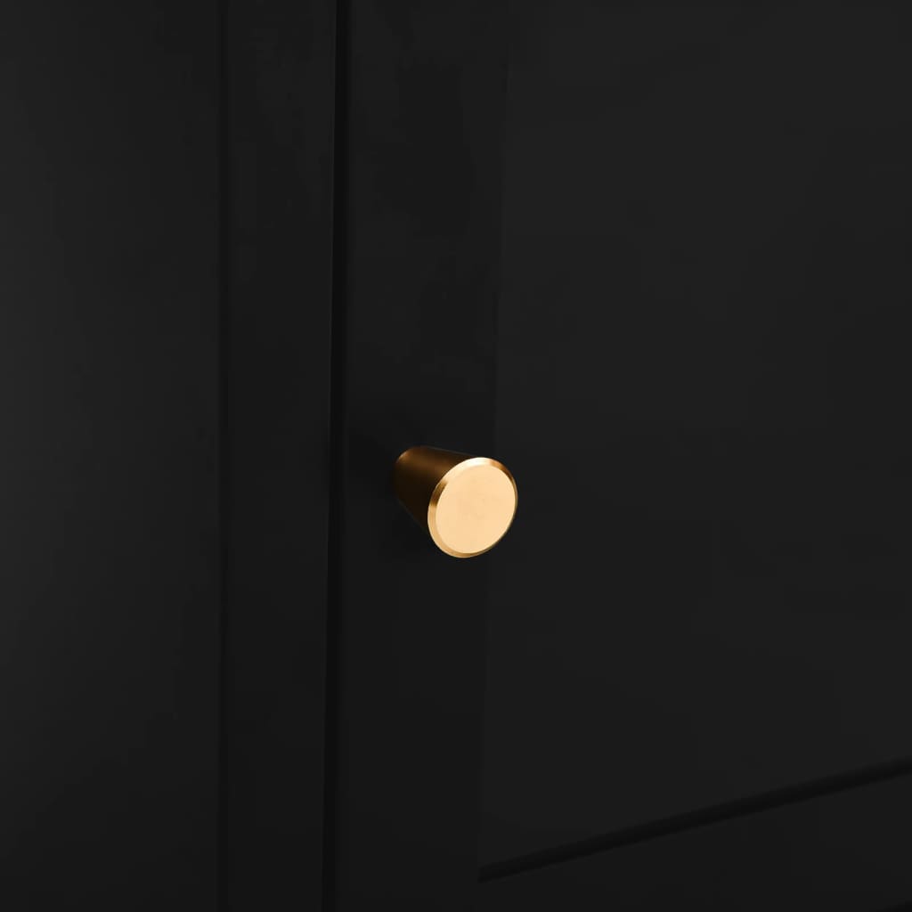 Tables de chevet, lot de 2, noir, 40 x 30 x 54,5 cm, acier et verre