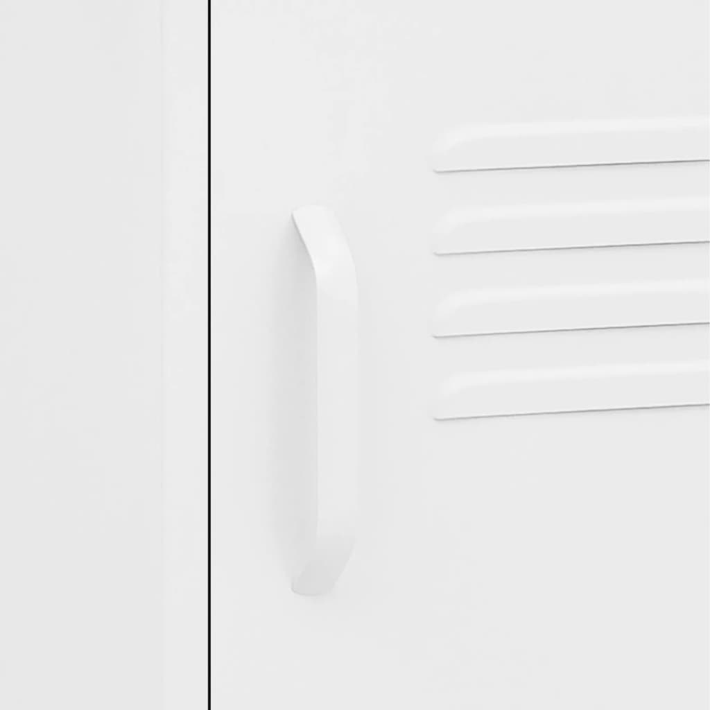 Tables de chevet, lot de 2, blanc, 35 x 35 x 51 cm, acier