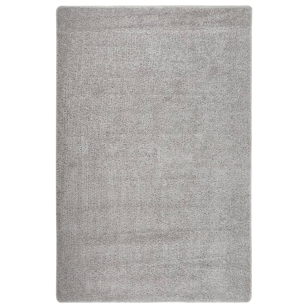 Shaggy rug light grey 200x290 cm non-slip