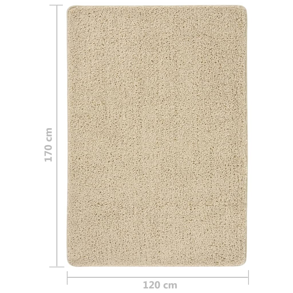 Shaggy rug cream 120x170 cm non-slip