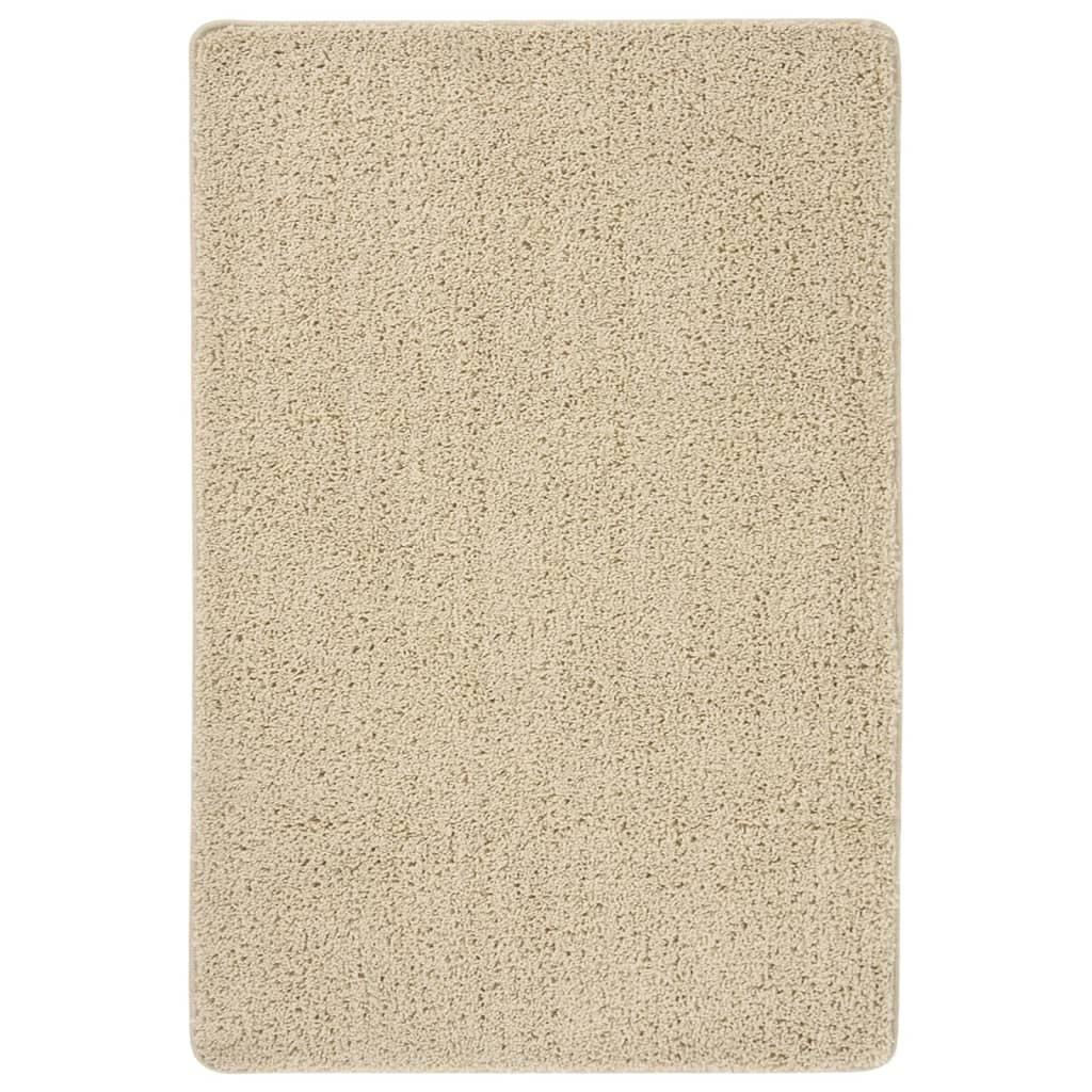 Shaggy rug cream 140x200 cm non-slip