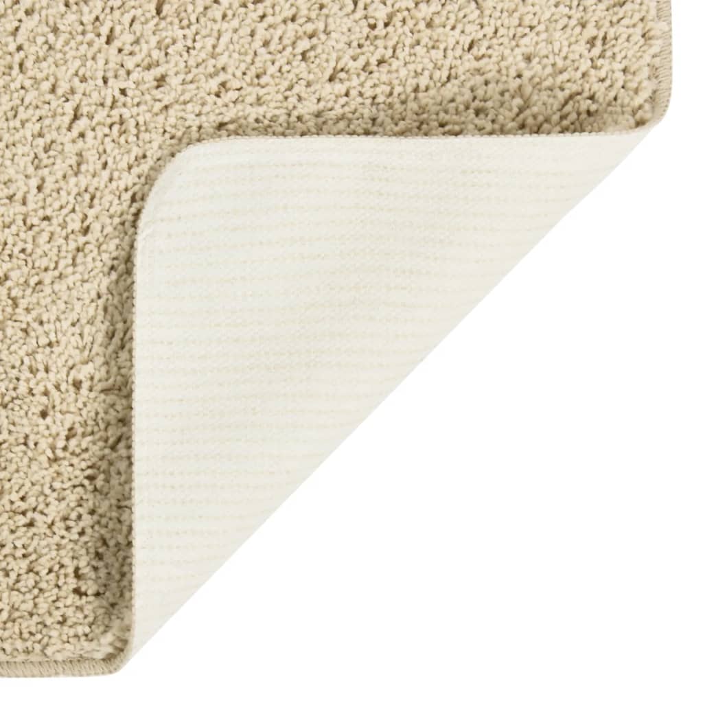 Shaggy rug cream 140x200 cm non-slip