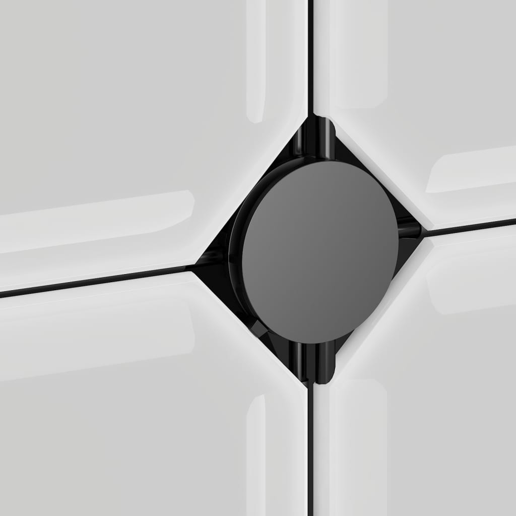Système d'étagères avec 9 cubes et portes en PP noir