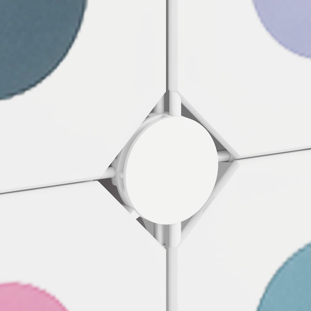 Würfel-Aufbewahrungsschrank für Kinder mit 10 Würfeln Weiß PP