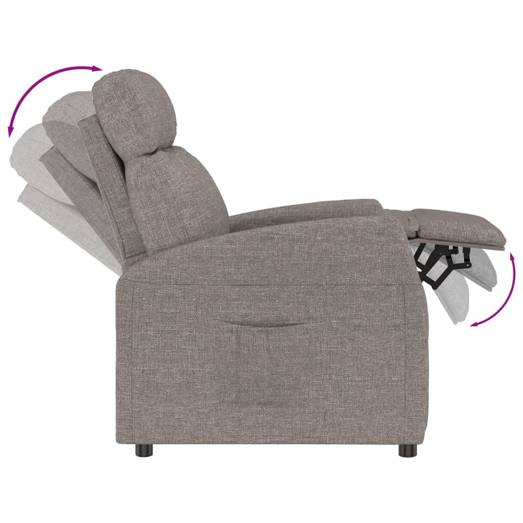 Relaxsessel Taupe Stoff