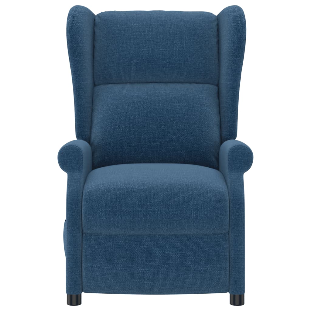 Ohrensessel mit Relaxfunktion Blau Stoff