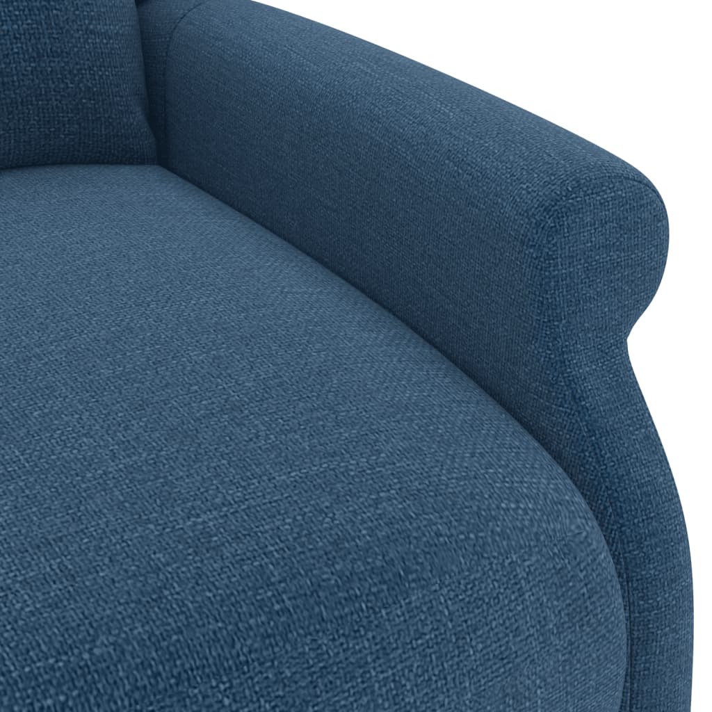 Ohrensessel mit Relaxfunktion Blau Stoff
