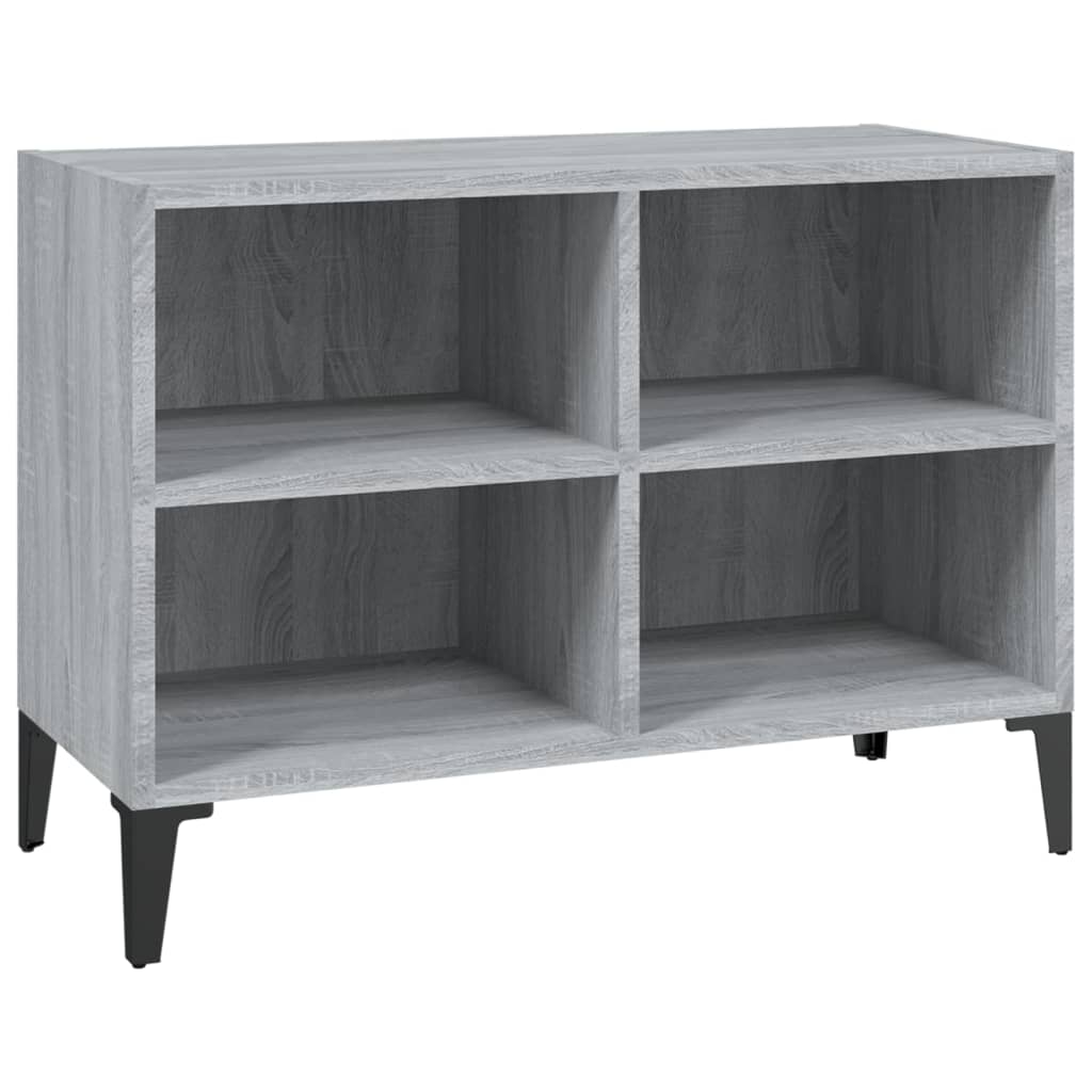Meuble TV avec pieds en métal, gris Sonoma, 69,5 x 30 x 50 cm
