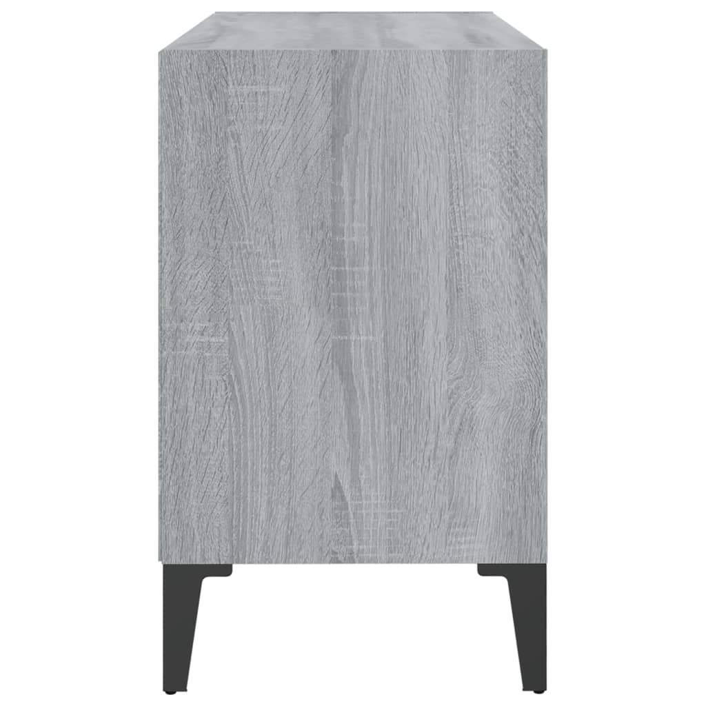 Meuble TV avec pieds en métal, gris Sonoma, 69,5 x 30 x 50 cm
