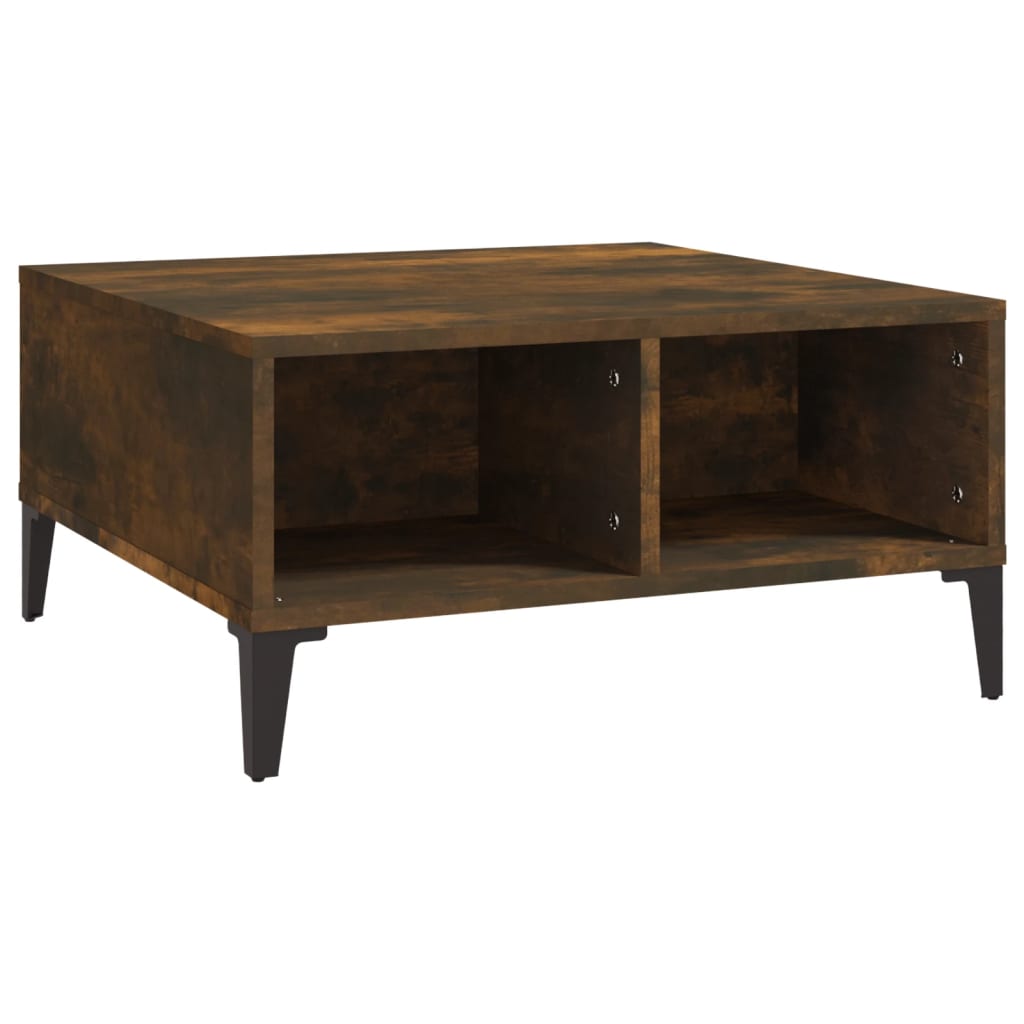 Coffee table smoked oak 60x60x30 cm wood material