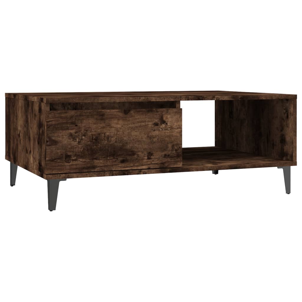 Coffee table smoked oak 90x60x35 cm wood material