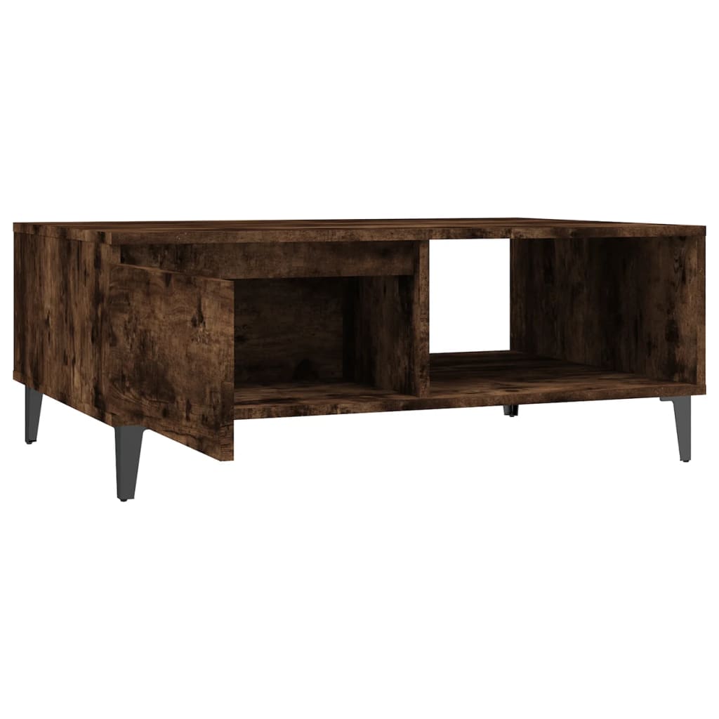 Coffee table smoked oak 90x60x35 cm wood material