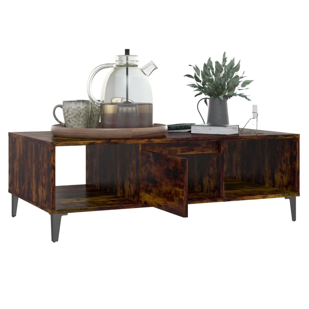 Coffee table smoked oak 103.5x60x35 cm wood material