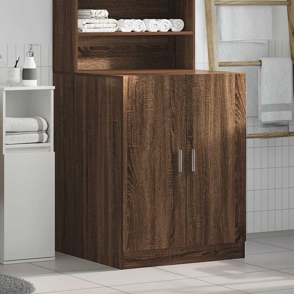Waschmaschinenschrank Braun Eichen-Optik 71x71,5x91,5 cm