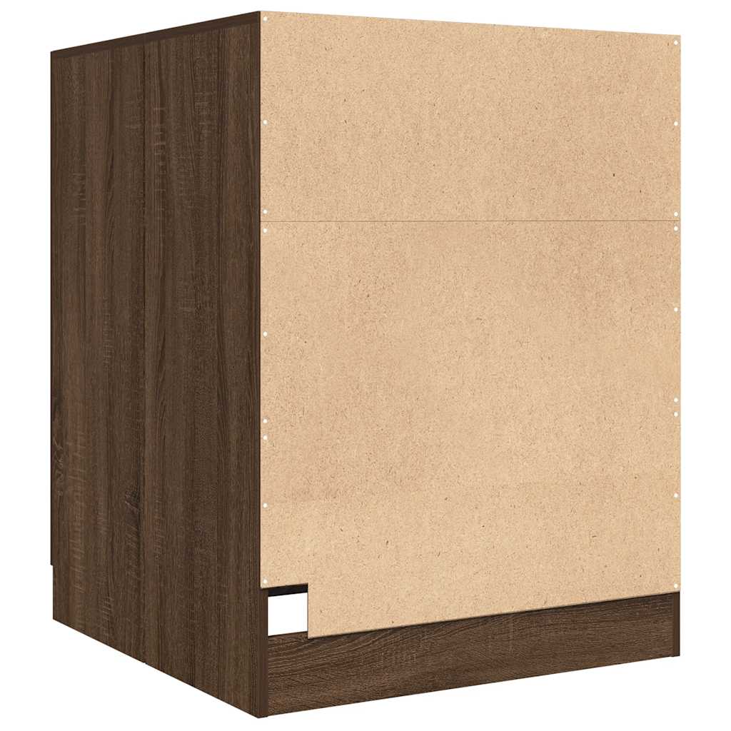Waschmaschinenschrank Braun Eichen-Optik 71x71,5x91,5 cm
