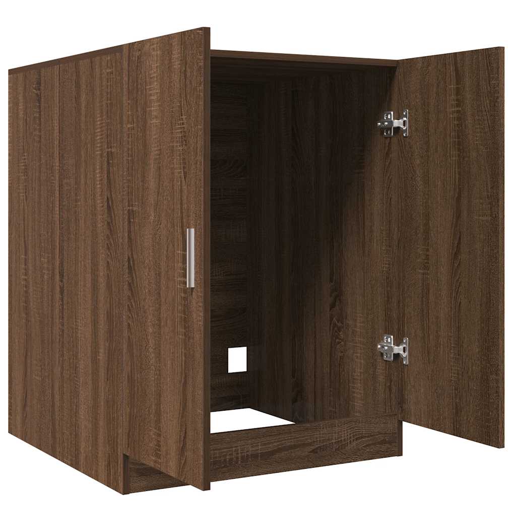 Waschmaschinenschrank Braun Eichen-Optik 71x71,5x91,5 cm