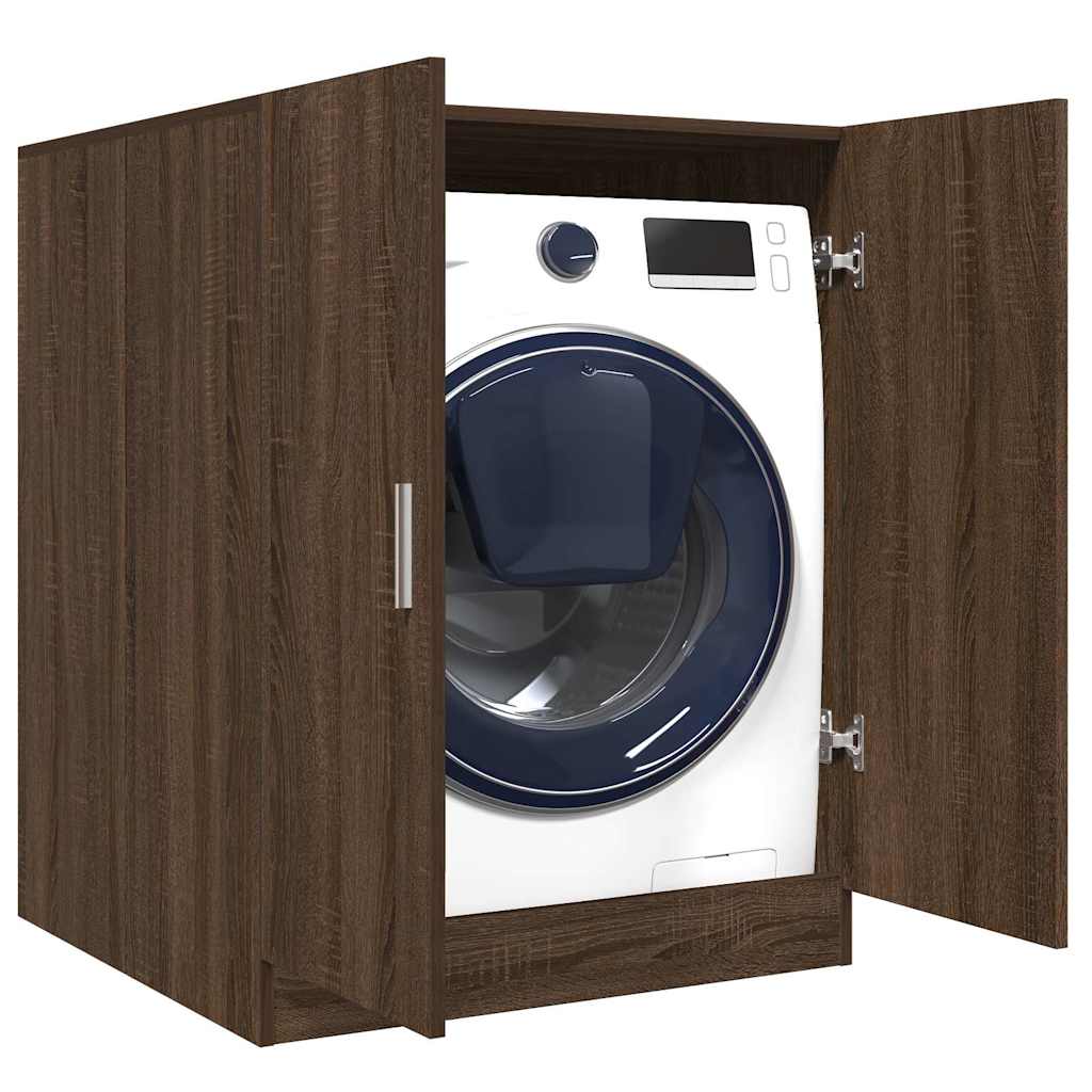 Waschmaschinenschrank Braun Eichen-Optik 71x71,5x91,5 cm
