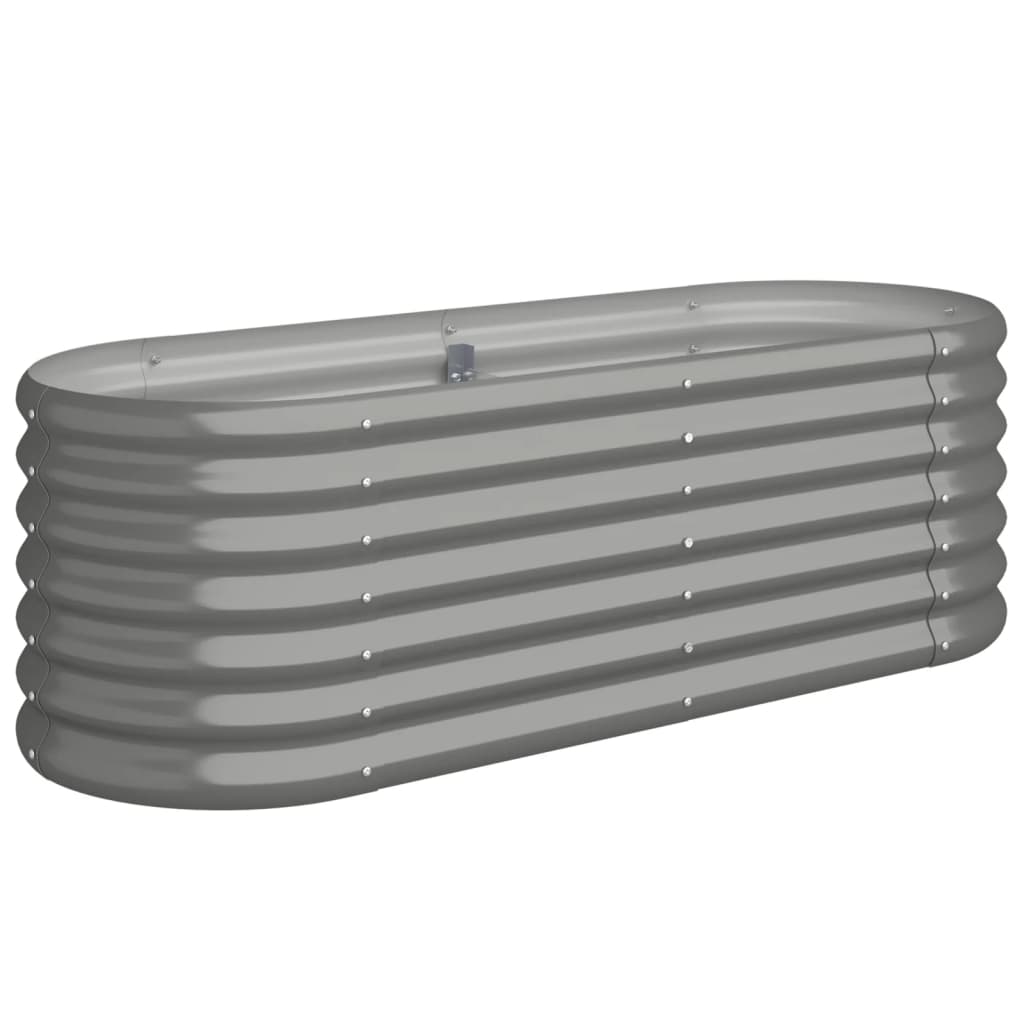 Lit surélevé en acier thermolaqué 114x40x36 cm gris